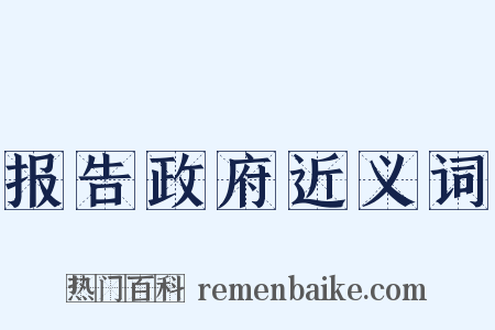 报告政府近义词是什么意思的图片